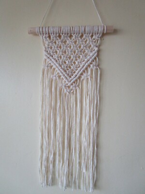 Handarbeit Bohemian Makramee Wandbehang Baumwolle Kordel Garn Wohndeko Kunst Vintage
