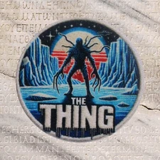 The Thing Retro Sci-Fi Alien Patch - Iron-On Applique For Clothes, Space Horror