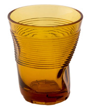 Set 6 Bicchieri Accartocciati Vetro Ambra 36cl