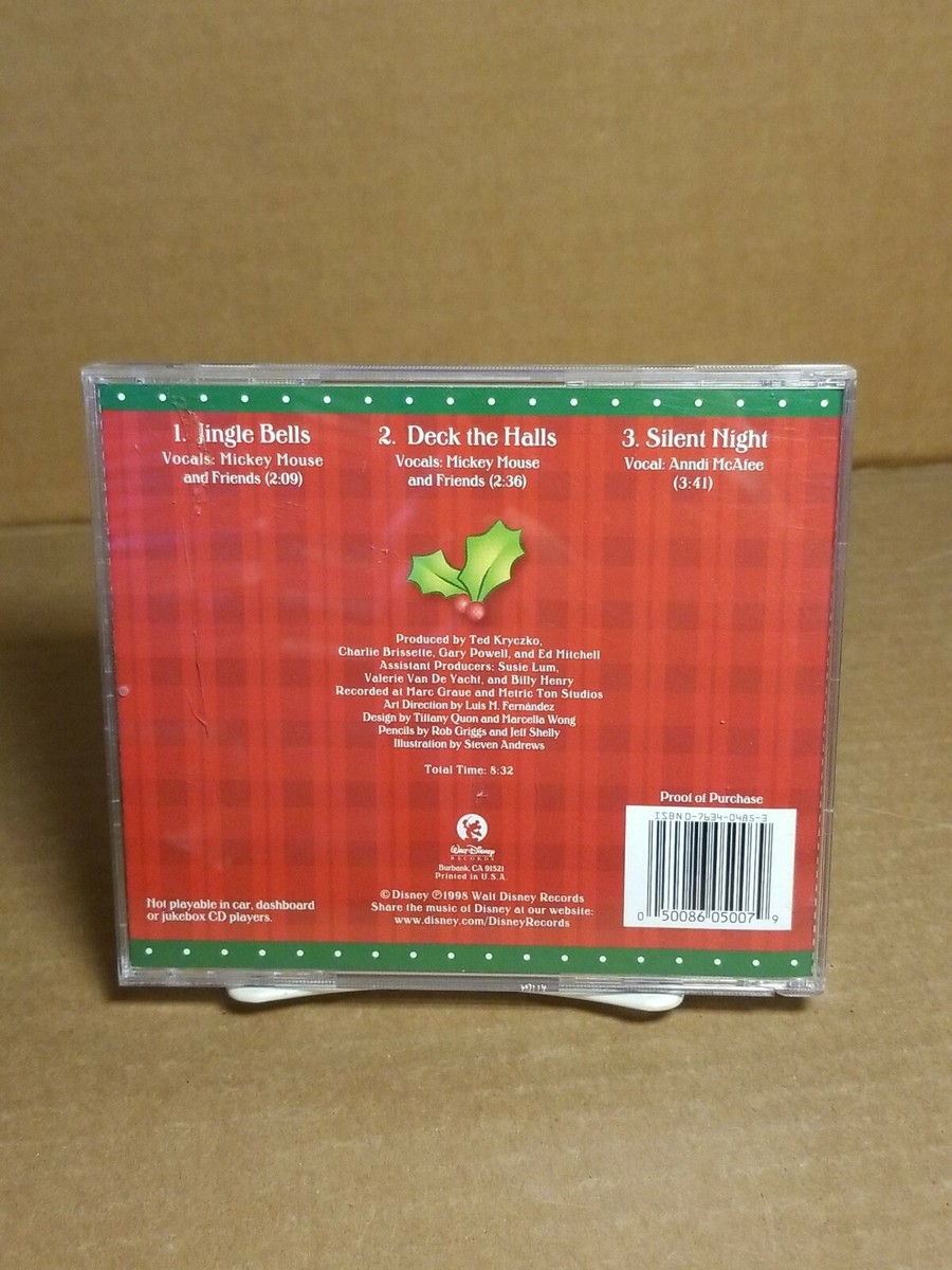 Mickey Mouse Shaped Christmas CD Disney Holiday Collectible Santa