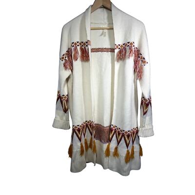 MATILDA JANE Women's Moments With You Gingersnap Open Front Cardigan White Small