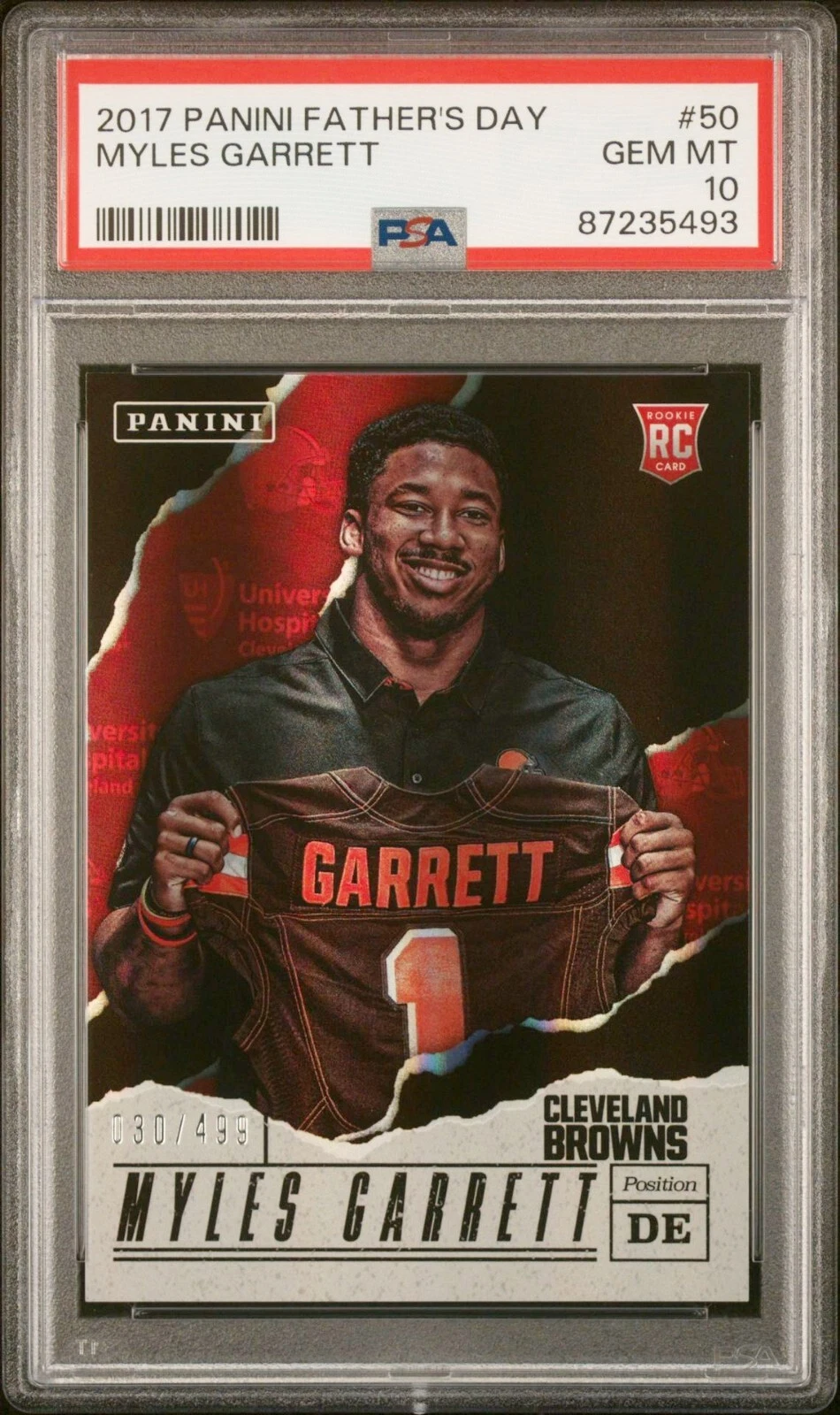Myles Garrett Panini Father's Day #50 Base