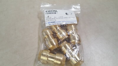 Lot of 6 PlumbMaster Shark Bite Fittings U008 1/2'' x 1/2'' Straight - 53052NL