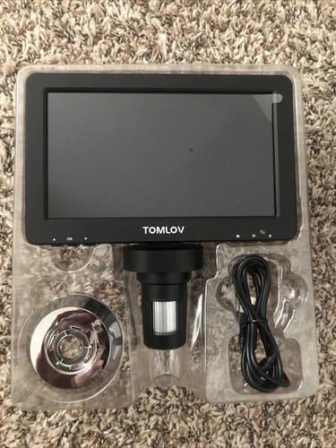 TOMLOV DM9 Pro HDMI Digital Microscope 1200X Magnifier 7" IPS Screen 10LED Light - Picture 4 of 8