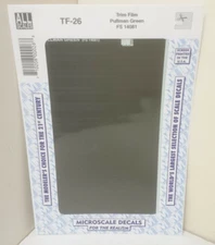 Trim Film Solid Color Decal Sheet PULLMAN GREEN Microscale Decal TF-26  FS 14081