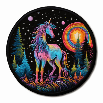 Unicorn Patch Iron-on Applique Fantasy Badge Majestic Mythical Horse  Sparkle