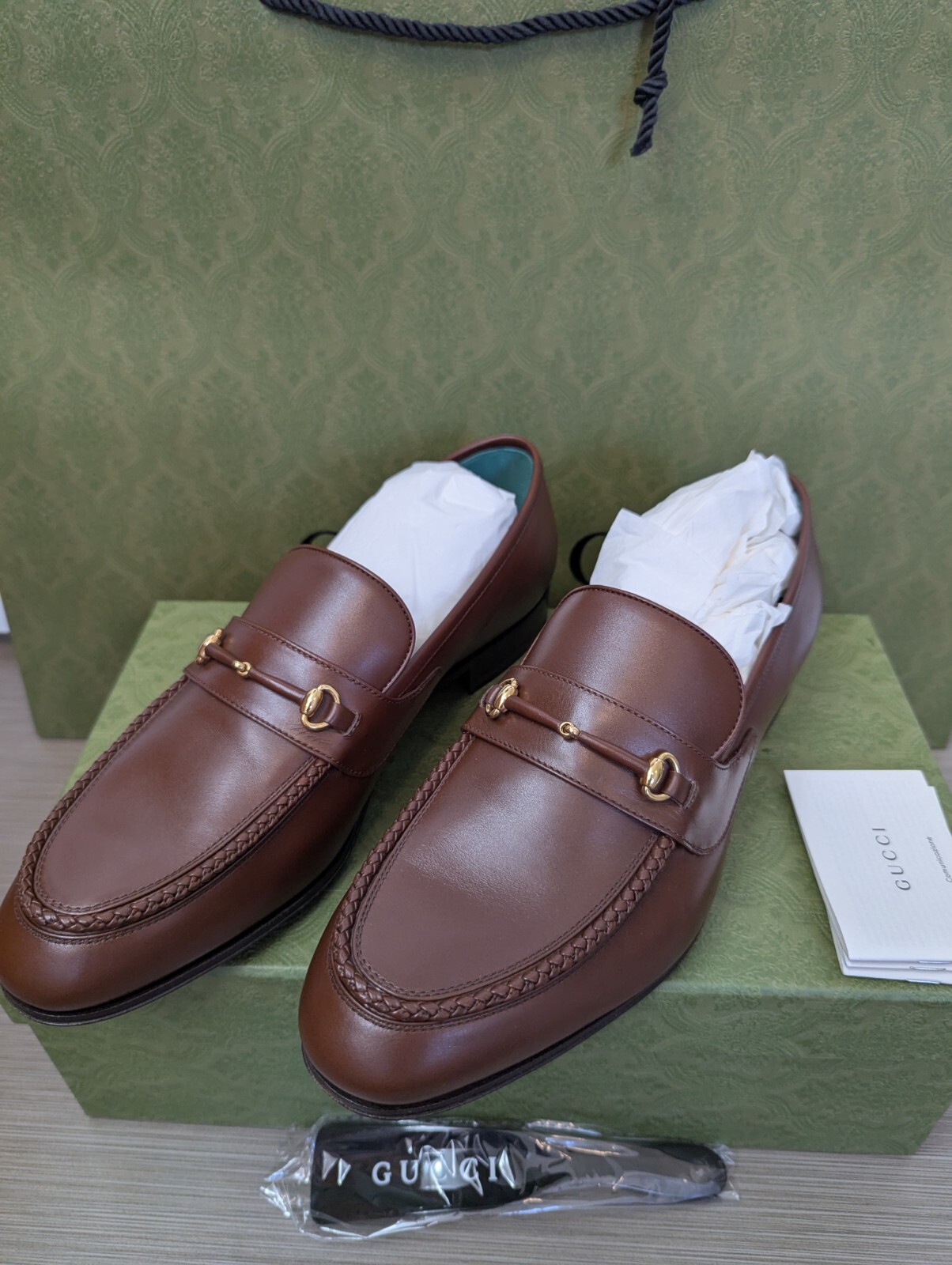 Gucci Leather Dress Loafers (New in box, US size 11, Made in Italy) image 4
