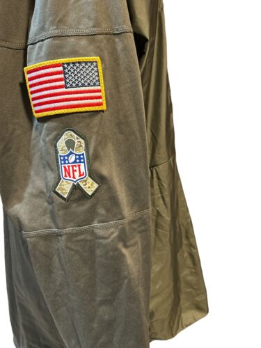 Nike Shield NFL Ravens On Field Troops Tribute Patches Green Camo Jacket Mens M - Picture 2 of 8
