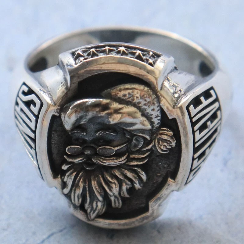 Anillos de Navidad San Nicolás Creer 18g de Papá Noel PLATA ESTERLINA MACIZA 925 Foto 4 de 4