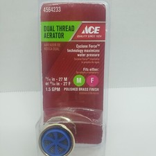 ACE Dual Thread Aerator Cyclone Force Polished Brass Finish 4564233