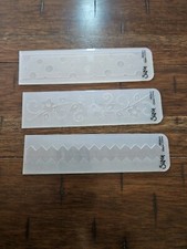 Sizzix Embossing Folders - 3 border embossing folders - Flowers, zig zags, dots