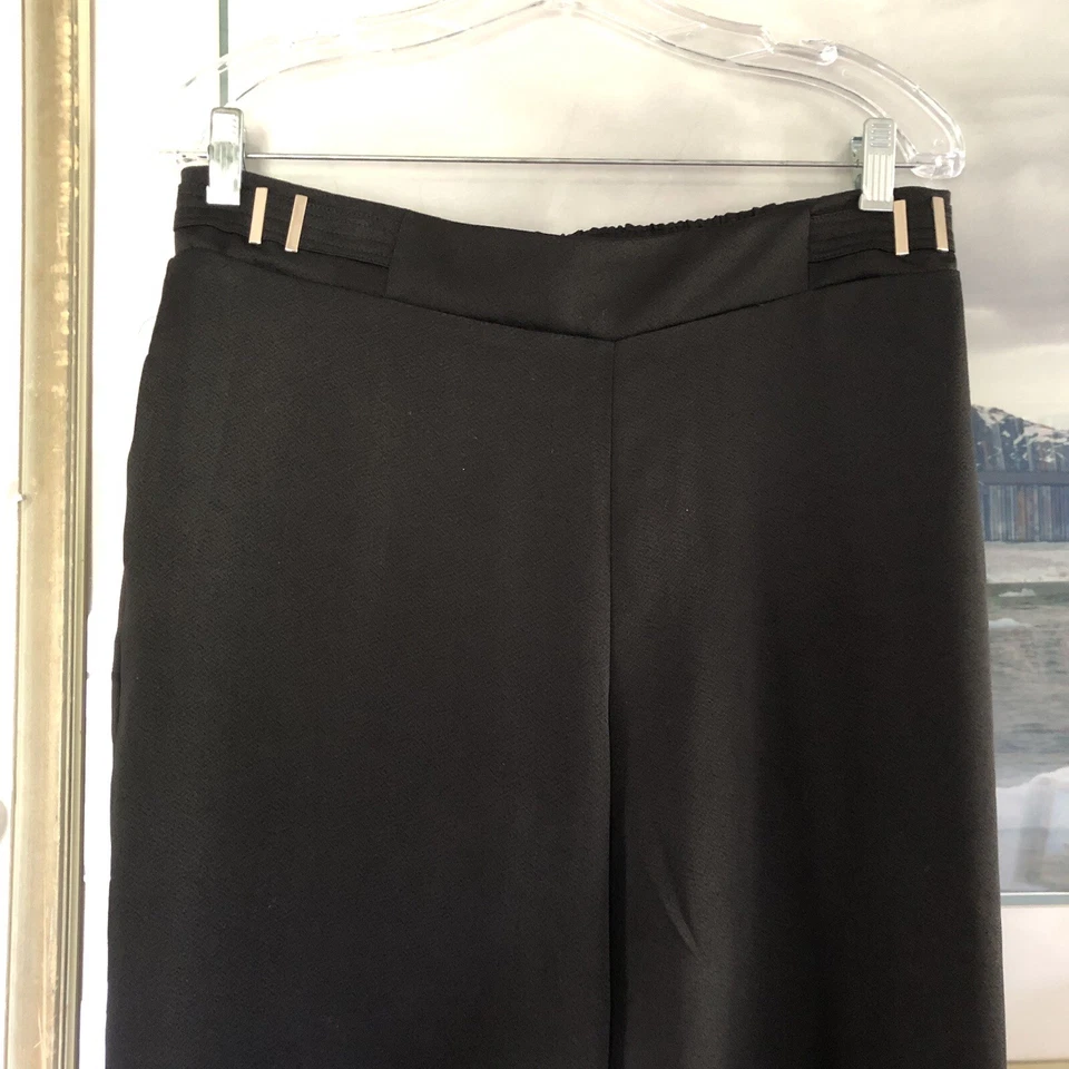 Pantalones de vestir Jennifer Lopez negros de pierna ancha para mujer talla M A806 Foto 2 de 4