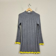 by ANTHROPOLOGIE Arseneau Sweater Dress Womens XS Gray Alpaca Blend Ribbed NWT
