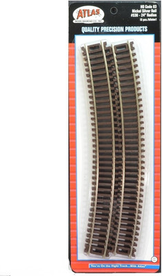 Code 83 Nickel Silver 24'' Radius Snap Track (6/Bx) HO Scale Trains