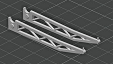 1/25 3D Resin Traction Ladder Bars Set 48mm Scale Model Kit Parts