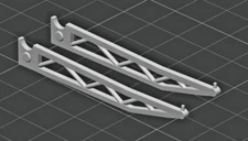 1/25 3D Resin Traction Ladder Bars Set 48mm Scale Model Kit Parts