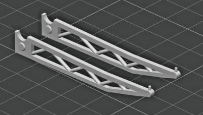 #ad #ad 1 25 3D Resin Traction Ladder Bars Set 48mm Scale Model Kit Parts $2.50