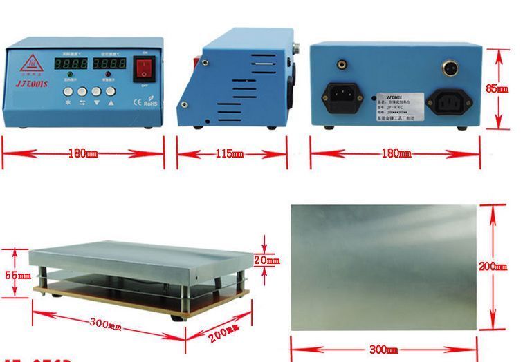 Good 200*300mm split type Electronic hot plate preheat station fast