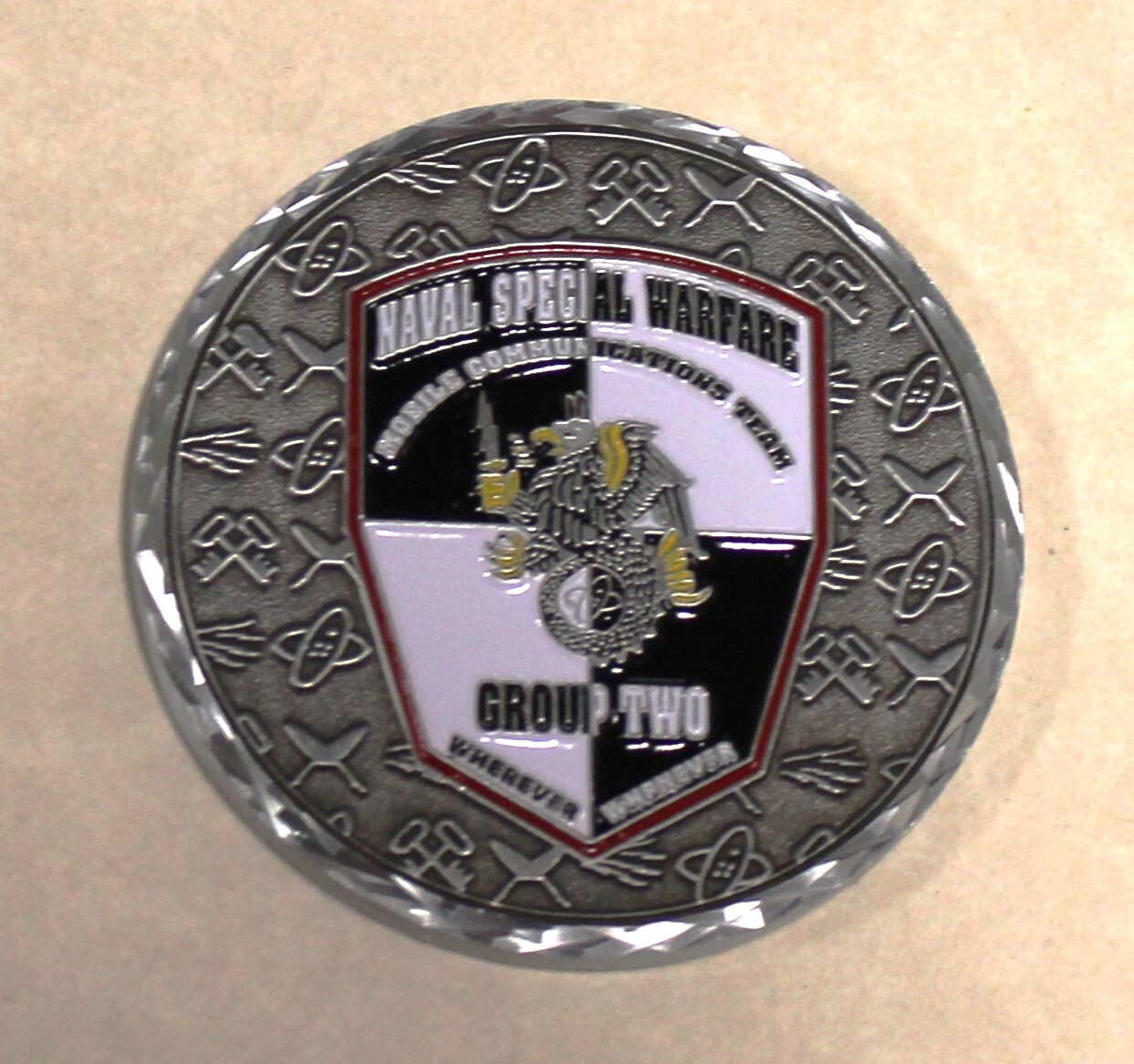 Navy SEAL Mobile Comm Team Challenge Coin Group 2-image
