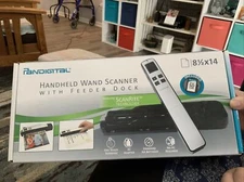 Pandigital Handheld Wand Scanner w/ Feeder Dock Red PANSCN09RD Photo Picture. A1