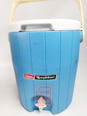Vintage Coleman Roundabout 3 Gallon Blue Cooler w/ Dispenser Model 