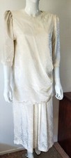 VTG 90s Great Times Women's 2clayer dress white Floral Sz S Used USA made
