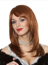   Sharon  red straight long hair wig