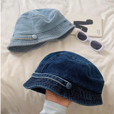 9523 Beret Hats Denim Newsboy Cap Retro Artist Hat For Women Navy Beret Hats Denim Newsboy Cap Retro Artist Hat for Women Men  main image 4