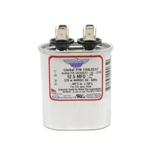 MARS USA2037 AmRad 12.5 MFD 370/440V Oval Motor Run Capacitor, Made in USA