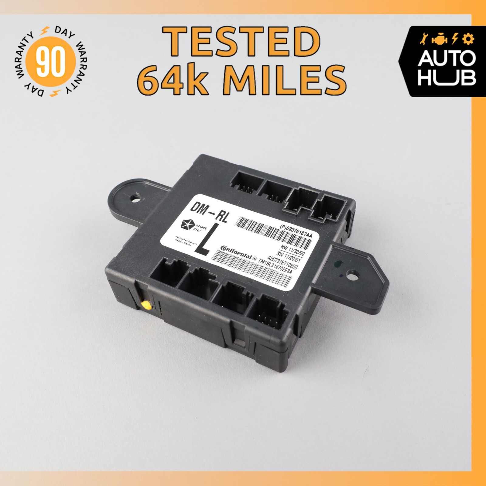 17-20 Maserati Levante M161 Rear Left Driver Side Door Control Module OEM 64k