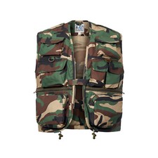 Army Weste Combat Camouflage Outdoor Angeln Jagdweste Woodland Camo