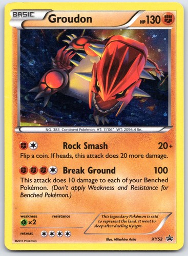 Groudon XY Promo XY52 Holo Promo Lightly Played