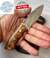 Handmade Fixed Blade Hunting Pocket Knife, Scout Carry Knife Tracker Knife.