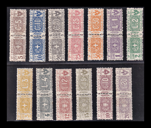 ITALY 1914 - POSTAL PARCELS GOOD CENTERING SERIES MNH - CERTIFICATE € 3,000