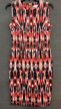 Calvin Klein Vibrant Multicolor Geometric Print Sheath Dress Size 6