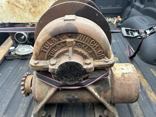Vintage Tulsa Winch 12,000 Pound 3/8” Cable Chain Drive Pick Up Only!!