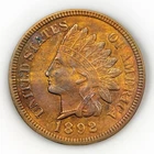 1892 1c INDIAN HEAD CENT CHOICE UNCIRCULATED VERY NICE TONED BU UNC COIN NR!