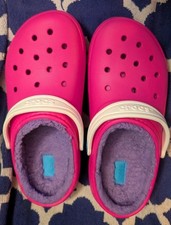 Crocs Unisex Kid's Classic Clogs Lined Purple Taffy Pink Outer - US Kid's J5