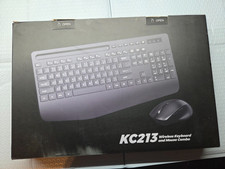 2-Pack Wireless Keyboard and Mouse Combo - KC213 - Black - NEW