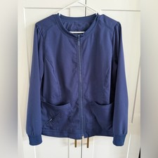 Grey's Anatomy by Barco Spandex STRETCH Women  s 3-Pocket Zip Front Jacket Size M