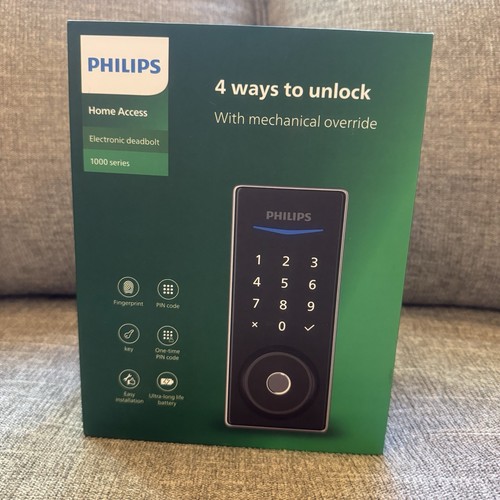 Philips Home Access 1000 Series Electronic Deadbolt -Fingerprint/ PIN ...
