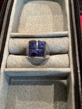 Vintage Mexico Taxco 925 Sterling Silver Ring with Sodalite Size 5 1/2