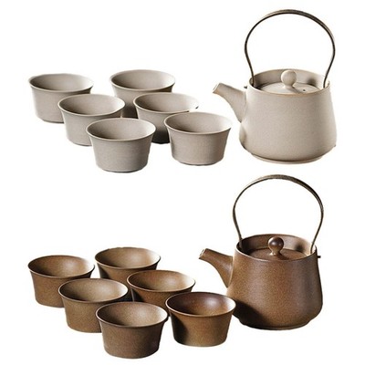 Keramik Teekanne mit Deckel Teekessel blühend und lose Teeblätter Wasserkocher Tee