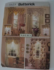 Butterick 3323 Window Treatments Valances Drapes Sewing Pattern