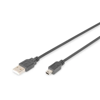 [AK-300108-018-S] Digitus USB 2.0 connection cable. type A mini B (5pin) M/M.... - Photo 1/4