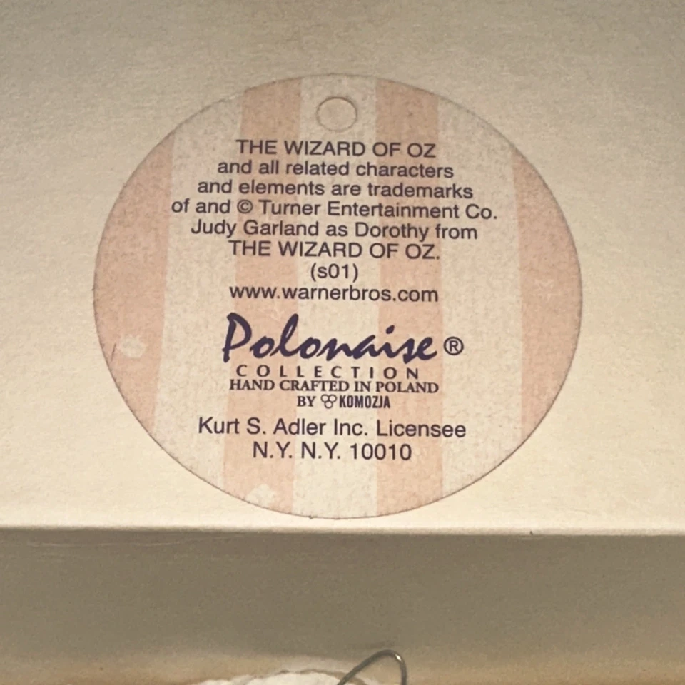 Wizard Of Oz DOROTHY & TOTO Kurt Adler Polonaise 2021 Ornament #1496 Damaged Box - Image 4 of 4