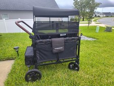 Wonderfold Wagon W4 Luxe Quad Stroller Wagon 4 Seater - Volcanic Black