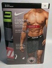 Nike Essential Micro Boxer Briefs 3 Pack Men M Dri-FIT Underwear NWT