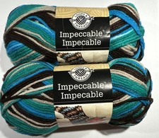 LOT of 2 IMPECCABLE skeins in TROPICAL STORM by Loops  Threads 3.5oz 192yds