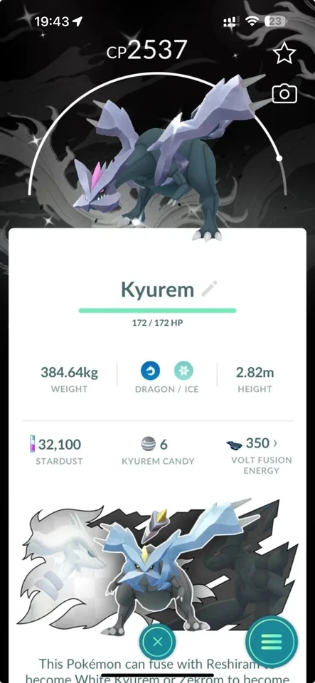 Pokémon Tra de Go --- Shiny Kyurem BG GoTour Black